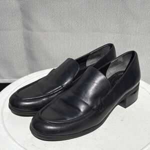 Franco Sarto New Bocca Slip on Black Leather Loafers